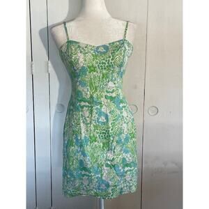 Lilly Pulitzer Size 2‎ Spaghetti Strap Sundress Pandamonium Pattern
